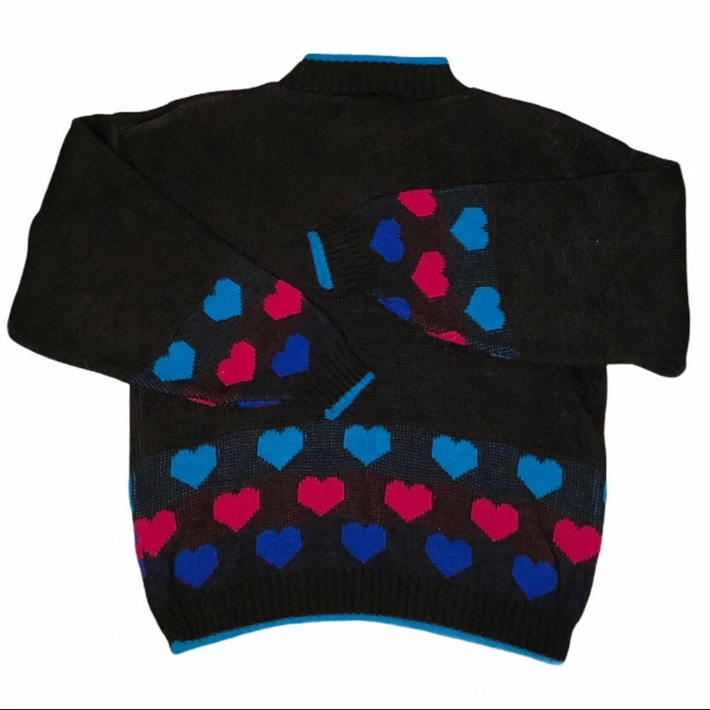 ❌SOLD❌ VTG Cats & Hearts Sweater - Picture 3 of 4